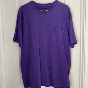 Brooks Brothers purple t shirt with pocket & logo